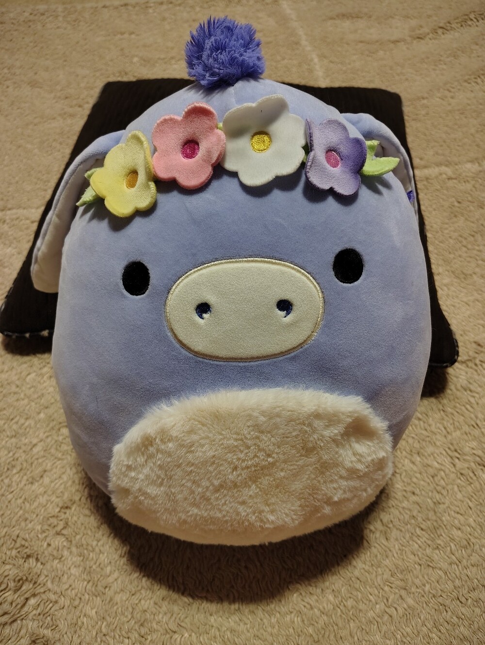 Squishmallows Milanda The Purple Donkey Easter Flower Crown 12 Inch Plush Toy
